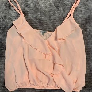 Light Pink Cropped Blouse